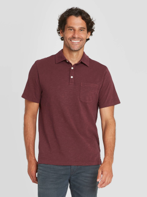 Men's Standard Fit Polo Collared Shirt - Goodfellow & Co™ Red