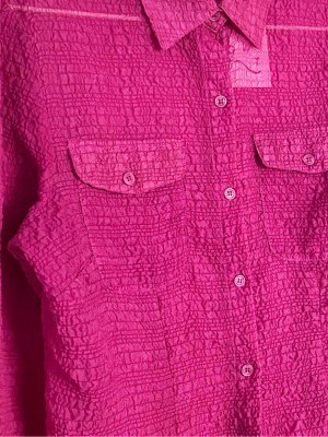 Igwt Vintage - Sheer Crinkle Blouse / Fuscia