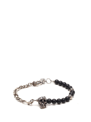 Alexander Mcqueen Beads And Skull Bracelet