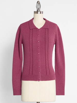 Modcloth X Collectif Get With Knit Seamed Cardigan