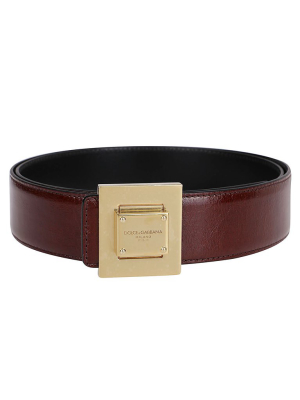 Dolce & Gabbana Logo Plaque Belt