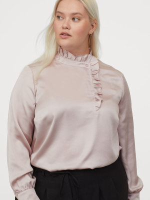 H&m+ Ruffle-trimmed Blouse