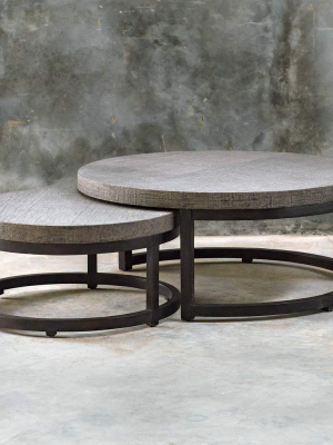 Aiyara Gray Nesting Tables