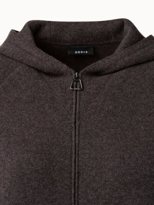 Cashmere Piqué Zip Hoodie