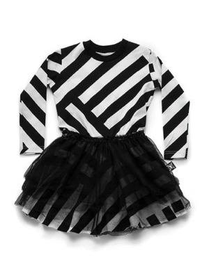 Nununu Striped Tulle Dress