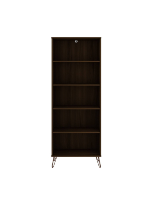 Rockefeller 5 Shelf Bookcase - Manhattan Comfort