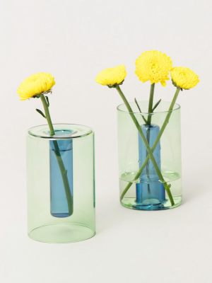 Small Reversible Glass Flower Vase