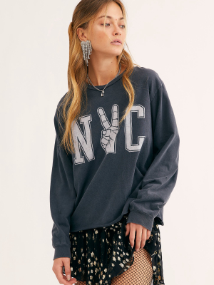 Nyc Peace Long Sleeve Tee