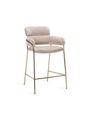 Interlude Home Marino Counter Stool In Beige Latte