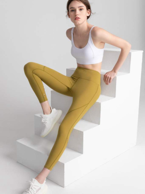 Citrus Lime High-waist Vented Legging