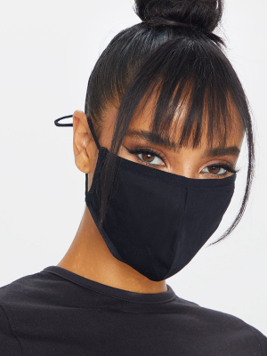 Black Antibacterial Reusable Face Mask