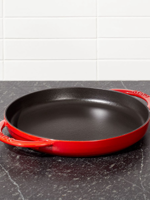 Staub ® Cherry Double-handled 10" Round Pure Griddle