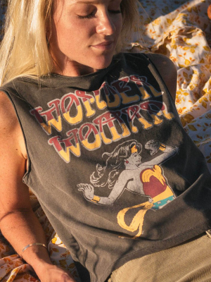 Women's Wonder Woman™ Vintage Logo Muscle Tank