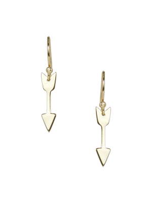 Sterling Drop Arrow Earring