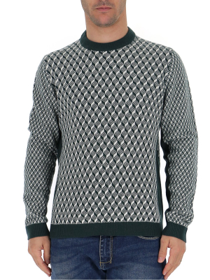 Prada Geometric Intarsia Knitted Sweater