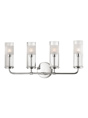 Wentworth 4 Light Wall Sconce Polished Nickel