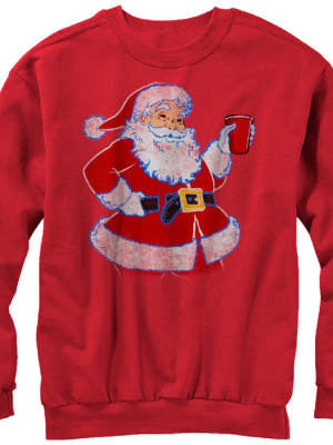 Men's Lost Gods Ugly Christmas Santa Claus Party Time Sweatshirt