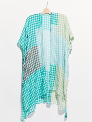 Block Party Gingham Kimono