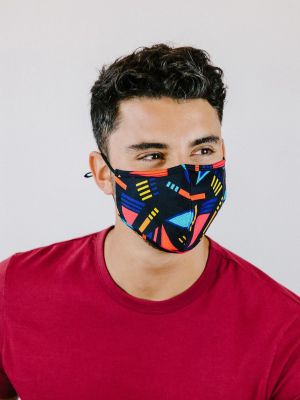 Blue/black Reusable Masks 3 Pack