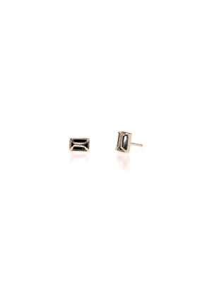 Nico Studs: Gold Plated Onyx