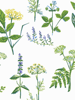 Koksvaxter Green Floral Wallpaper From The Scandinavian Designers Ii Collection By Brewster