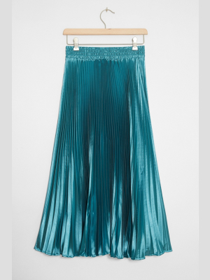 Semele Pleated Midi Skirt