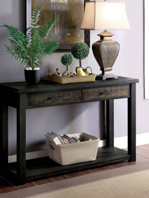 Narinta 2 Drawer Sofa Table Dark Oak - Homes: Inside + Out