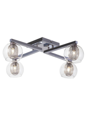 Estelle 4 Clear Glass Ceiling Lighting