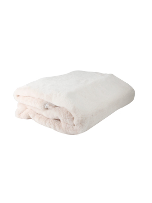 Northlight 50" X 60" Soft Faux Fur Throw Blanket - Pink