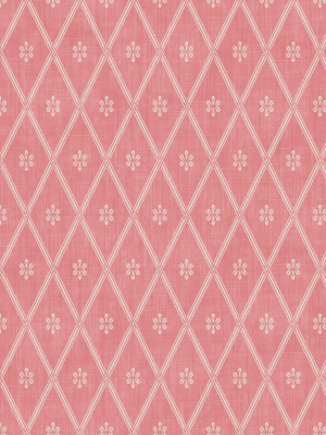 Diamond Lattice Wallpaper In Coral From The Spring Garden Collection By Wallquest