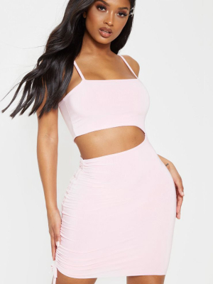 Shape Dusty Pink Slinky Cut Out Side Ruched...