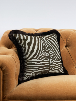 House Of Hackney Equus Fringed Cotton-linen Pillow