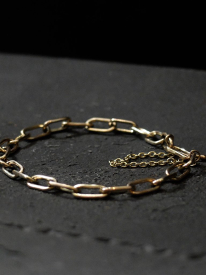 Marina Spyropoulos 9k Yellow Gold Hand Forged Chain Bracelet