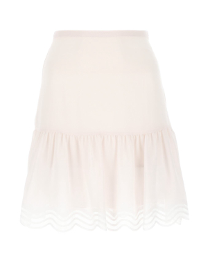 See By Chloé Striped Hem A-line Skirt