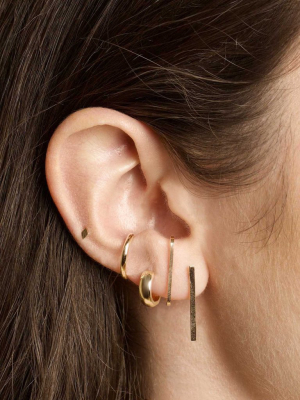 Bold Gold Huggie Earring