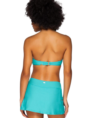 Sunsets Seaside Aqua Sporty Swim Skirt