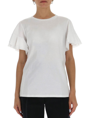 Alexander Mcqueen Ruffle Sleeve Top