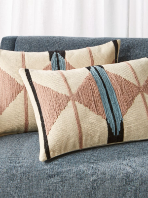 Elda Pink Pattern Pillows 24"x16", Set Of 2