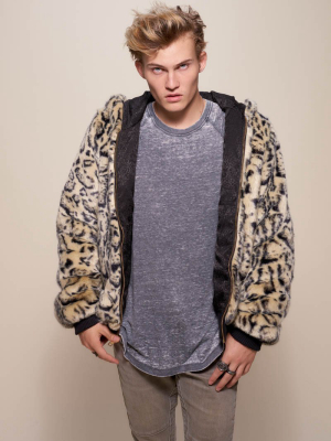 Ocelot Luxe Classic  Faux Fur Bomber Jacket | Men's