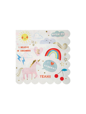 I Believe In Unicorns Large Napkins (x 16)