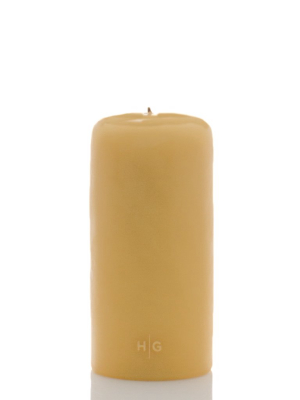 Amber Pillar Candle, 4"x8"