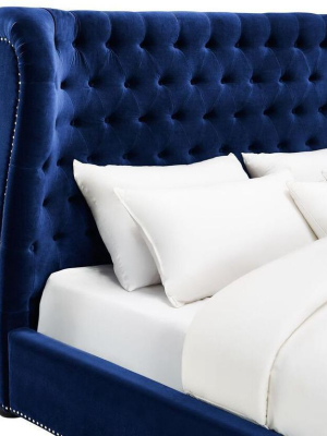 Philly King Navy Blue Bed Frame