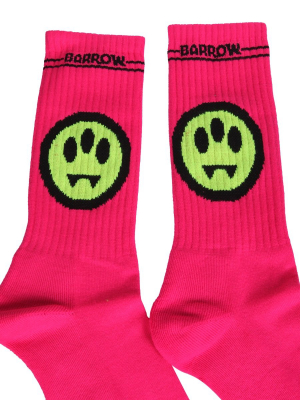 Barrow Smile-jacquard Ribbed Knit Socks