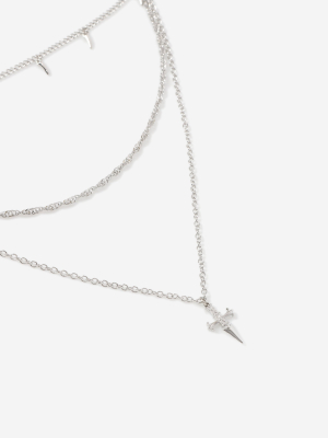 **dagger Multirow Necklace