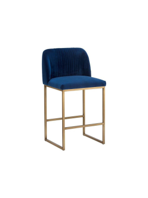 Nevin Counter Stool - Sapphire Blue