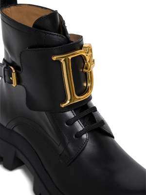 Dsquared2 Logo Plaque Lace-up Boots