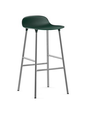 Form Bar + Counter Stool: Chrome