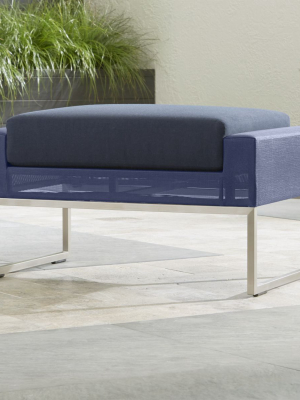 Dune Navy Ottoman With Sunbrella ® Cushion