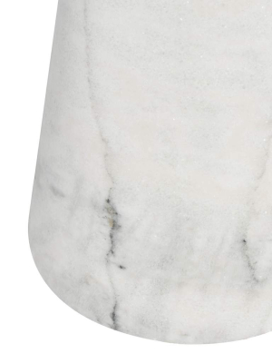 Claudio Side Table, White Marble