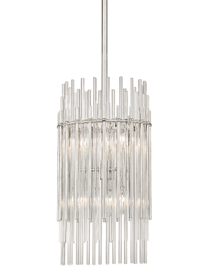 Wallis 6 Light Pendant Polished Nickel